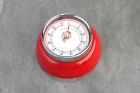 Xkt046m-a Kikkerland Design New Minute Magnetic Steel Back Rotary Timer Red