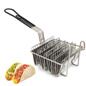 Yuehuamech 1819586/120260am95us88 4 Shell Taco Fryer Basket Tortilla Deep Holder For