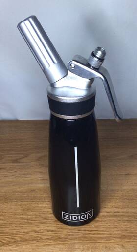 Zidion 313057772708 Professional Whipped Cream Dispenser Aluminum Grade Canister Heavy Duty W