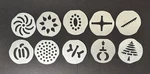 Pampered Chef 1526 Cookie Press Replacement 10 Metal Disk Parts Only. Fixed Price $7.99.