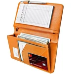 Mymazn Server Book With Zipper And Magnetic Pocket, Cute Waitress Big, Orange. Fixed Price $15.35.