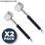 Double Side Meat Tenderizer Steak Mallet Food Hammer Beef Pork Kitchen Tool 2PCS. Fixed Price $15.89.