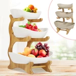3-LAYER Fruit Tray Storage Rack Vegetables Snacks Plate Holder White New. Fixed Price $34.46.