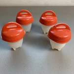 Egglettes Cooker Hard-boiled Eggs Without The Shell 4 Cup Set Silicone. Fixed Price $6.00.