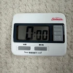 Sunbeam Digital Kitchen Timer White Magnetic Back Lcd Display Start Stop Reset. Fixed Price $12.99.