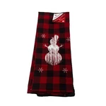 Fabulous Home 2 Pack Christmas Kitchen Towels Red Black Plaid One Plain. Fixed Price $10.95.