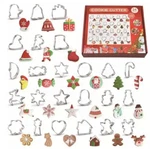 New! 24 Piece Christmas Cookie Cutter Set - Stainless Steel Metal Xmas Holiday. Fixed Price $15.49.