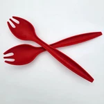 Tupperware 12" Salad Serving Fork Set Of Spoon Spork Red 6626A. Fixed Price $10.00.
