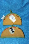 (2) Taco Pot Holders / Decoration "great For Tuesday" 8.5 X Inch. Fixed Price $13.50.