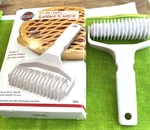 Norpro Pie Top Pastry Lattice Cutter Original Box Never Used White W/recipes. Fixed Price $9.00.