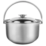 Housoutil Stainless Steel Soup Pot 1.5 Qt Multipurpose Cooking With Lid A.... Fixed Price $29.54.