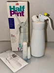 Isi Half Pint Whipped Cream Dispenser Coffee & Dessert White Euc. Fixed Price $22.50.