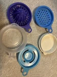 Tupperware All One Mate Red Zester Grater Juicer Egg Separator Measuring Cup. Fixed Price $19.99.