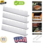 4 Pcs Skewers Holder Stainless Steel Shish Kabob Rack Bbq Long F.... Fixed Price $26.39.