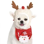 Dog Christmas Bandana Santa Hat Plush Xmas Tree Elk Antler Cap Large, Red. Fixed Price $13.44.