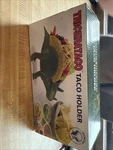 2 Tricerataco Green Triceratops Dinosaur Kids Holder Holds Tacos. Fixed Price $12.00.