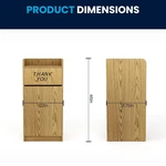Flash Furniture Wood Tray Top Receptacle In Oak. Fixed Price $326.51.