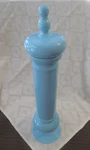 Vintage Portieux Vallerysthal French Blue Opaline Glass Tall Apothecary Jar 18". Fixed Price $149.99.