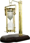 Vintage Wooden Stand Sand Timer Hanging Hourglass Clock Design Brass. Fixed Price $59.00.
