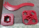 Tupperware Red Garnishing Canape Cutter 797, Shape 730, Sil Saw 46. Fixed Price $13.70.