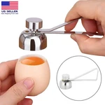 Stainless Steel Egg Topper Cutter Shell Opener Boiled Raw Cracker Knocker. Fixed Price $8.79.