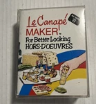 Vintage 1980 Unused Nos Le Canape Maker Better Looking Hors-d'oeuvres Set Lk Mfg. Fixed Price $14.95.