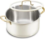 Carote 6QT Tri-ply Stainless Steel Stockpot Cream White Kitchen Soup Handles. Fixed Price $50.89.