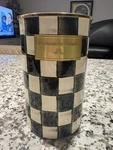 Mackenzie-childs Enamel Courtly Check Holder 8.5". Fixed Price $159.00.