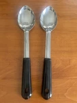Vollrath 14 Serving Spoon Lot 2 Black Handle Stainless Steel Usa Commercial. Fixed Price $14.00.