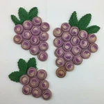 Handmade Crochet Purple Grape Cluster Doily Set Bottle Caps Kitchen Fruit Decor. Fixed Price $49.99.