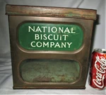 Antique Primitive National Biscuit Bakery Store Advertising Tin Cake Pantry Box. Fixed Price $476.00.