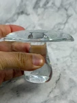 Vintage Scandinavian Glass Clear Mushroom - Medium 2.25"H X 3.75"W. Fixed Price $72.50.