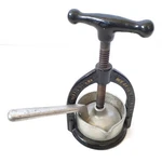 Vtg Columbia Meat Juice Press Cast Iron Primitive Farmhouse Landers Frary Clark. Fixed Price $29.00.