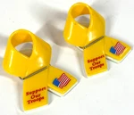 Vintage Support Our Troops Yellow Ribbon Jokari Plastic Fridge Magnet Chip Clip. Fixed Price $14.99.