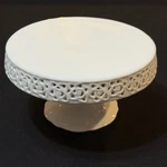 Gracie China White Ceramic 8" Pierced Lattice Pedestal Cake Stand See. Fixed Price $25.00.