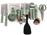 New Kitchenaid Mint Pistachio Hpia 16 Utensils Measuring Cups Knives Peeler. Fixed Price $170.00.