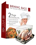 Turkey Brining Bags Set 2 Extra Large 38LB Heavy Duty Double Zipper Leakproof. Fixed Price $24.38.