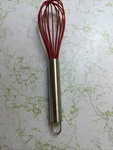 Farberware Professional Silicone Whisk Red Silver Chrome 13. Fixed Price $11.14.