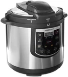 Presto 02141 6-QUART Electric Pressure Cooker, Black, Silver, Stainless Steel. Fixed Price $160.89.
