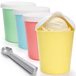 4 Pack Ice Cream Containers, 1 Quart Reusable Freezer Storage Tubs With Silic.... Fixed Price $26.85.