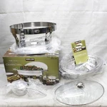 Kirkland Signature 4 Qt. / 3.7L Stainless Steel Oval Chafing Dish, New-open Box. Fixed Price $132.99.
