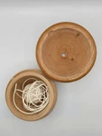 Vintage Retro France Wood Twine Sting Holder Orb Acorn Kitchen Craft. Fixed Price $19.98.