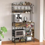Kitchen Storage Shelf With Power Outlet, 6-TIER Adjustable Drawer & Baskets. Fixed Price $59.94.