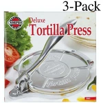 Norpro Cast Aluminum Deluxe Tortilla Press, 6 Inch Diameter (3-PACK). Fixed Price $60.86.