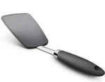 Hygienic Solid Heat-resistant Flexible Silicone Spatula, Black Turner Non-stick. Fixed Price $10.99.
