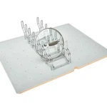 Rev-a-shelf Kitchen Drawer Lid Organizer For Pegboards, Chrome, 5DLD-1-CR. Fixed Price $34.75.