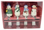St. Nicholas Square Button Up Cheese Spreader Set 4PC Snowman Family Christmas. Fixed Price $13.99.