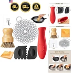 7 Pieces Cast Iron Cleaner Set Include Stainless Steel Chainmail Scrubber Wit.... Fixed Price $25.16.