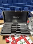 Pampered Chef Knife Lot Of 4 Sharp German Steel W/ Case Used 5 Blade. Fixed Price $19.99.