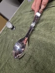 Pampered Chef Tongs Double Spoon Serving Salad Spring Loaded Stainless Steel. Fixed Price $19.50.